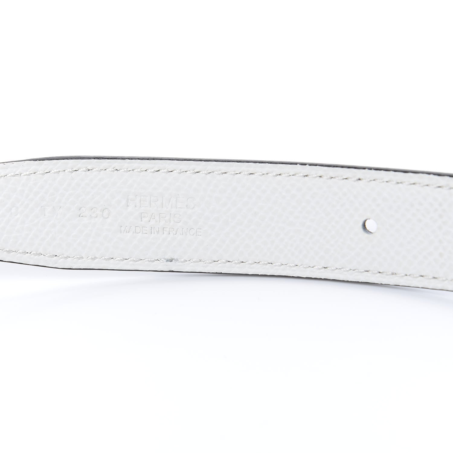 Hermes Swift Epsom 24mm Belt Strap 85 Etoupe White 4 of 8
