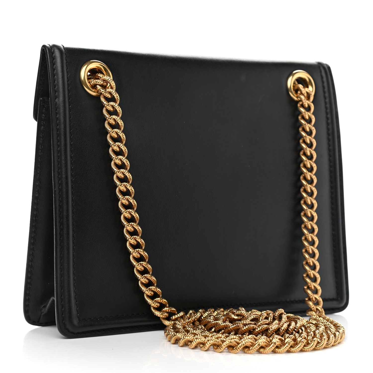 Dolce & Gabbana Smooth Calfskin Small Devotion Envelope Bag Black 3 of 9