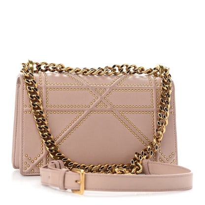 Christian Dior Lambskin Studded Medium Diorama Flap Bag Nude 3 of 9