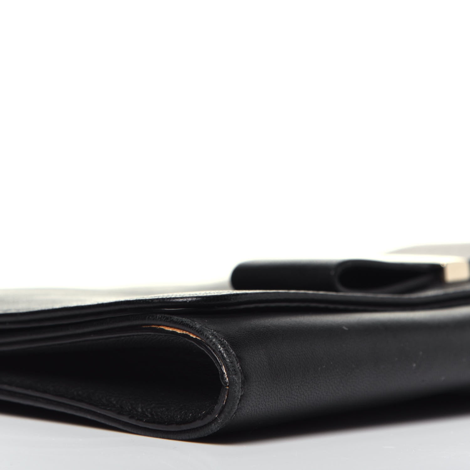 Chloe Lambskin Bow Wallet On Chain Black 9 of 9
