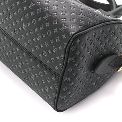 Louis Vuitton Calfskin Nanogram Embossed Speedy 20 Black 9 of 9