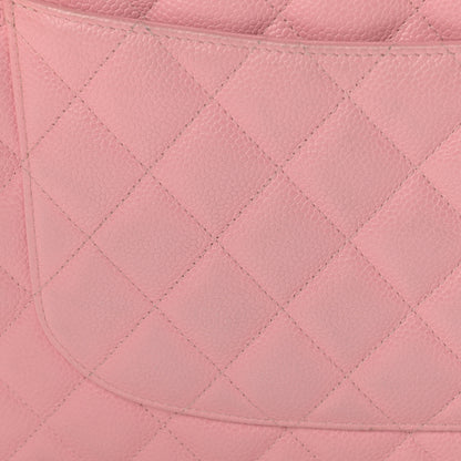 Chanel Caviar Quilted Jumbo Single Flap Pink 12 of 17