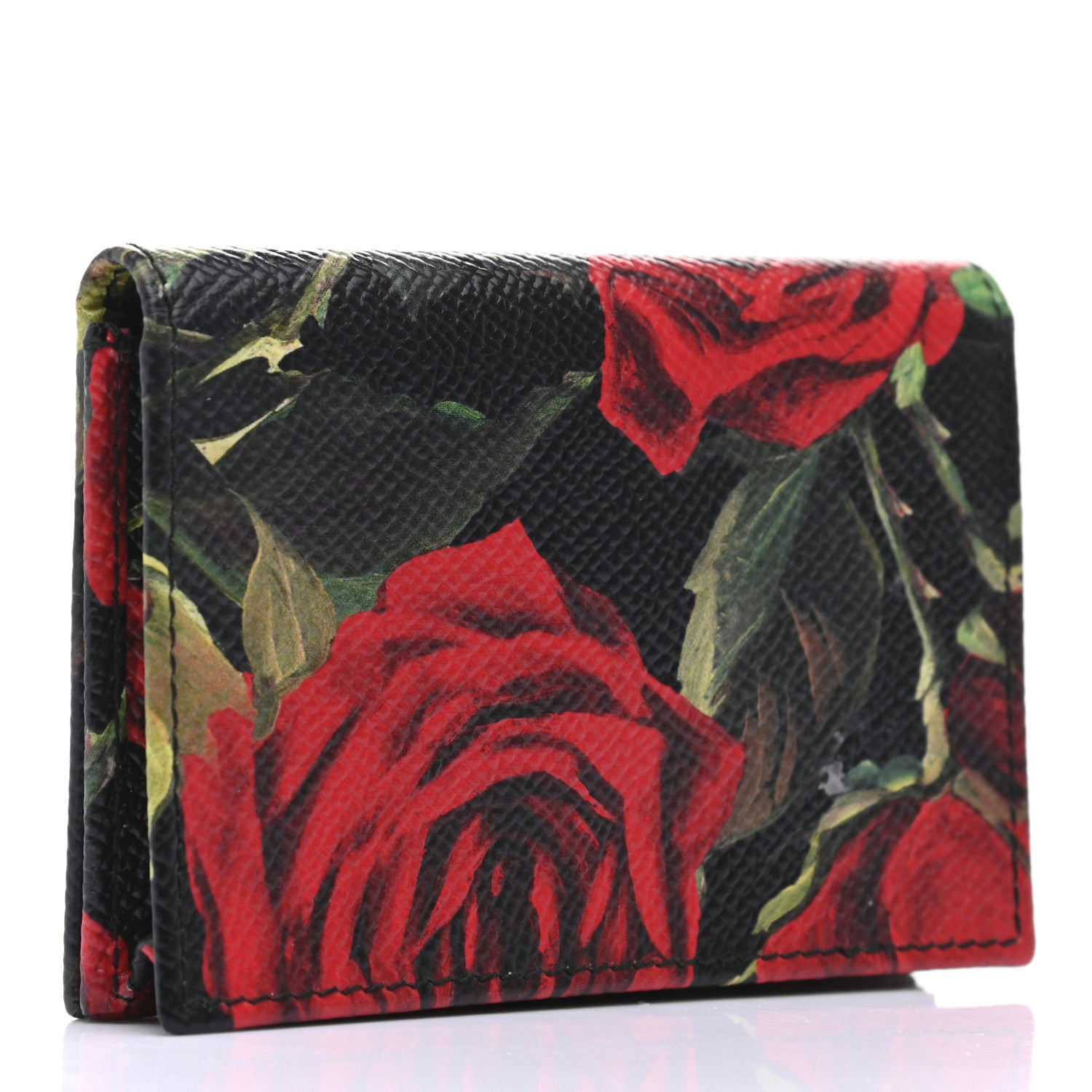Dolce & Gabbana Dauphine Rose Print Flap Card Holder Multicolor 3 of 6