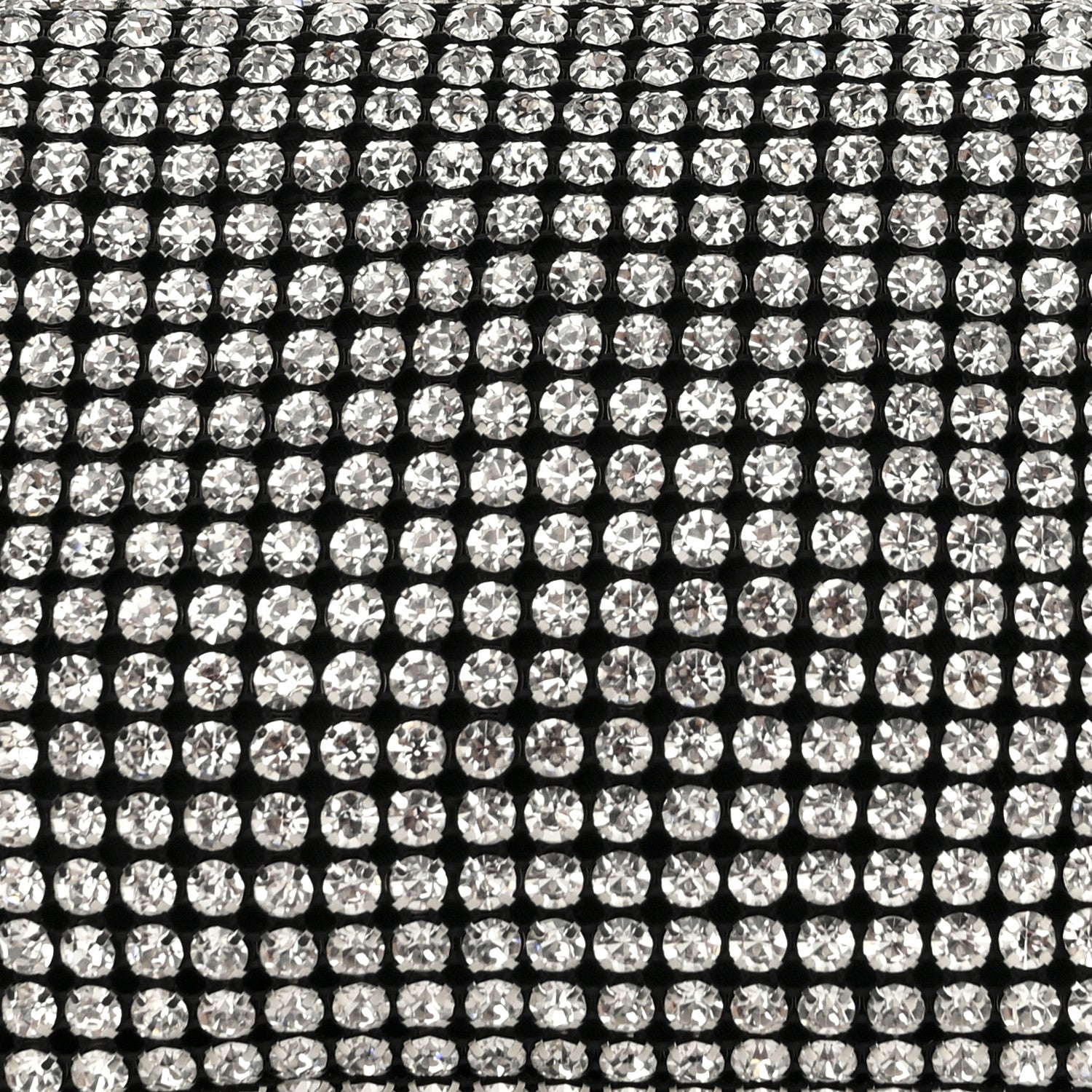 Alexander Wang Mesh Crystal Rhinestone Mini Heiress Pouch Black Silver 9 of 11