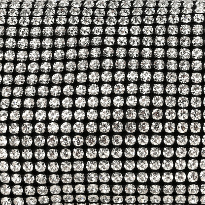 Alexander Wang Mesh Crystal Rhinestone Mini Heiress Pouch Black Silver 9 of 11