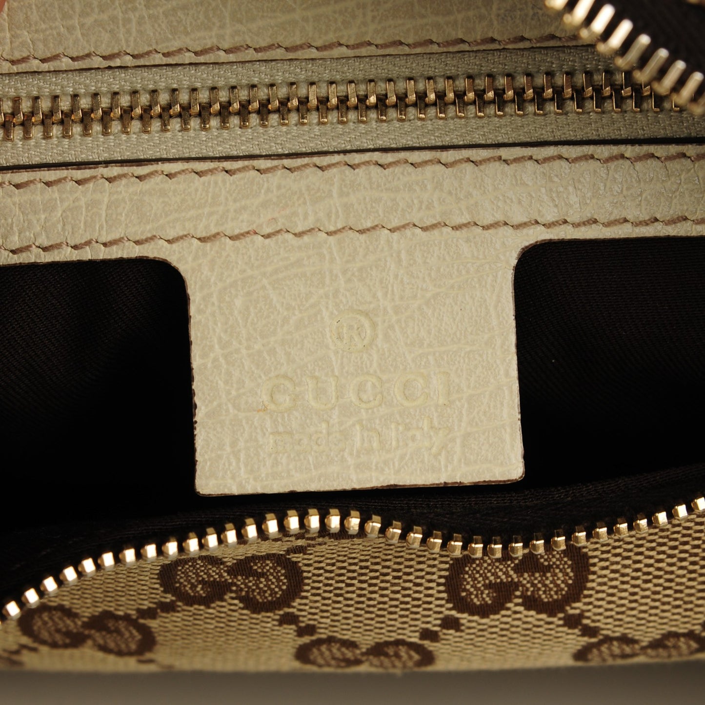 Monogram Medium Horsebit Chain Hobo Off White