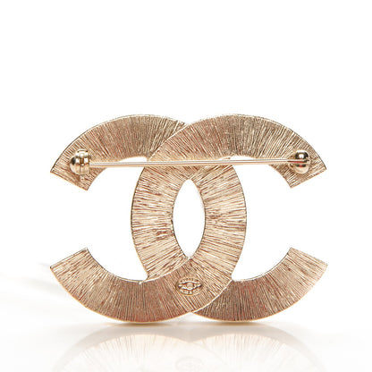 Chanel Metal Quilted CC Brooch Silver Gold 3 of 5