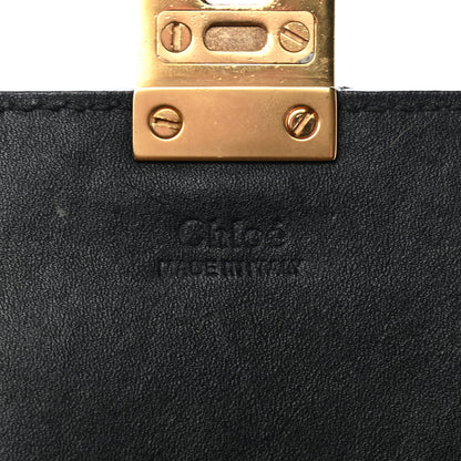 Chloe Suede Calfskin Patchwork Drew Shoulder Bag Black 5 of 9