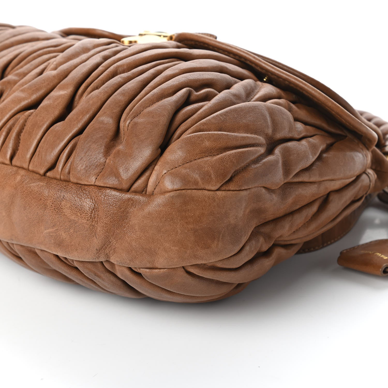 Miu Miu Nappa Matelasse Coffer Hobo Cammello 7 of 11