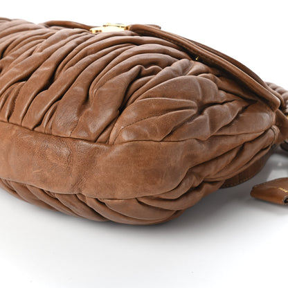 Miu Miu Nappa Matelasse Coffer Hobo Cammello 7 of 11