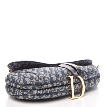 Christian Dior Monogram Saddle Bag Blue 4 of 9