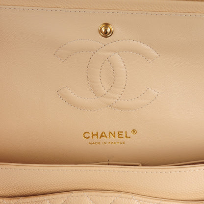 Chanel Caviar Quilted Medium Double Flap Beige Clair 7 of 8
