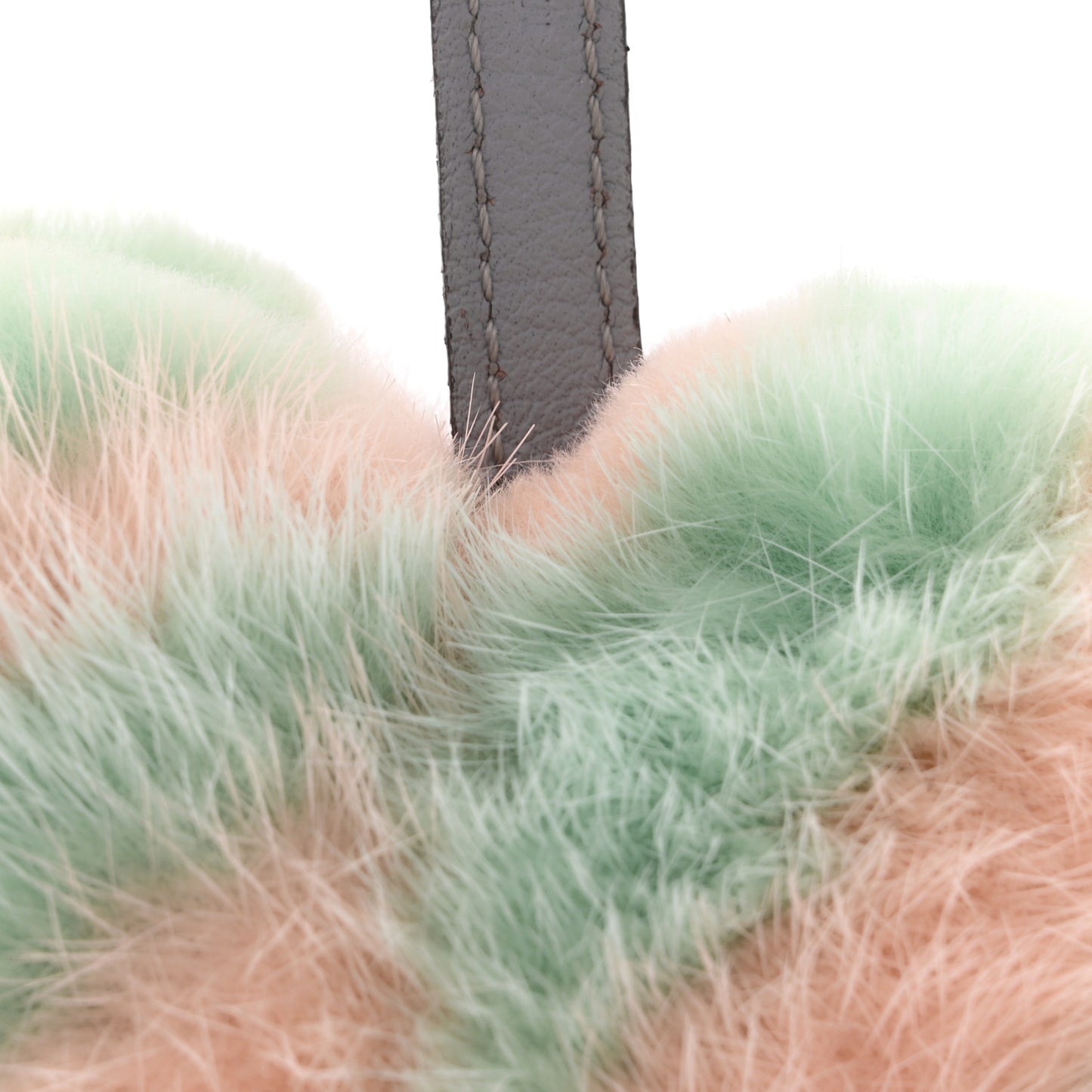 Mink Fur Vitello Dolce Pequin Flowerland Bag Charm Nausica Medea