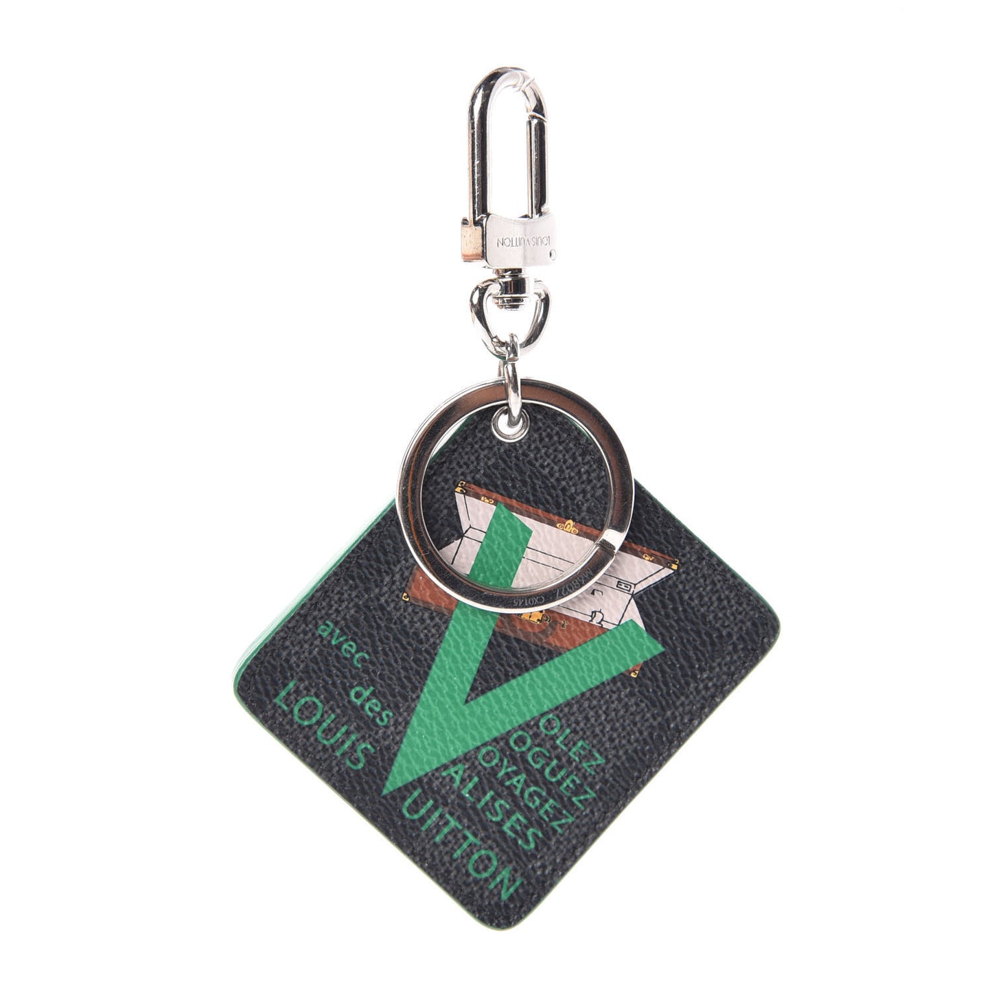Damier Graphite Illustre V Key Holder Green