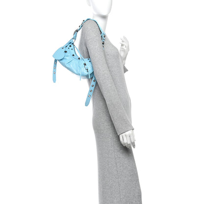 Balenciaga Agneau Arena Le Cagole Shoulder Bag XS Blue 2 of 11