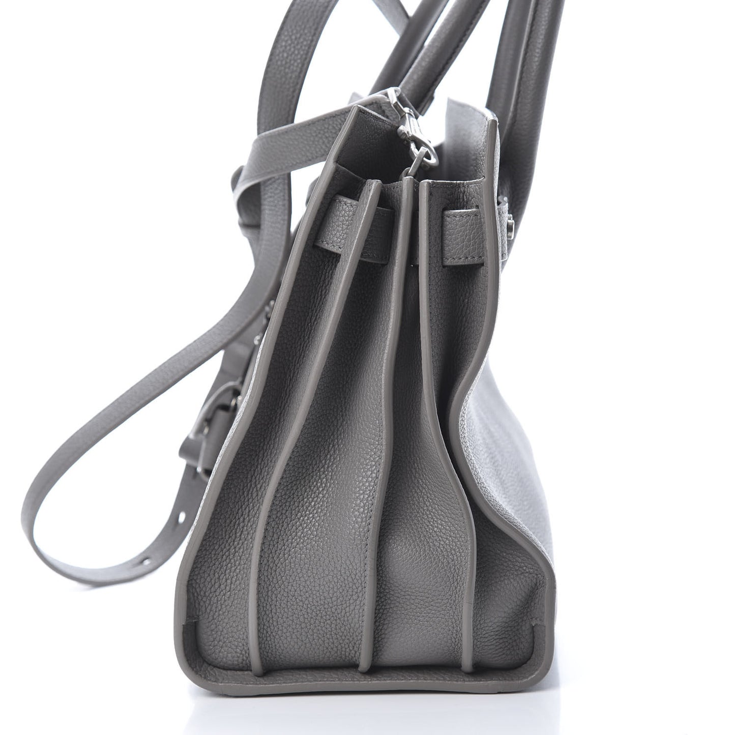 Grained Calfskin Small Supple Sac De Jour Mouse Grey