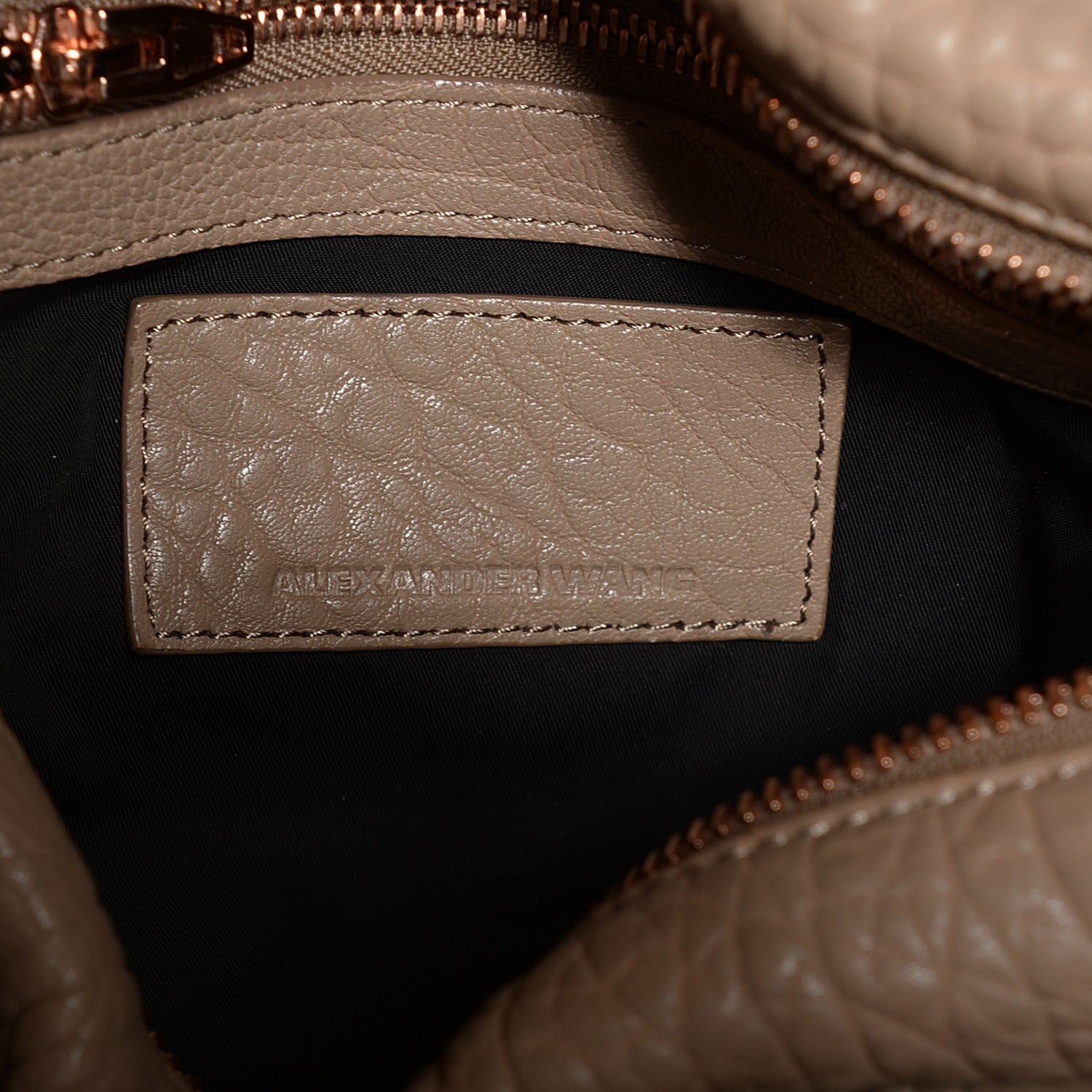 Alexander Wang Pebbled Lambskin Rocco Latte Rose Gold Hardware 6 of 9