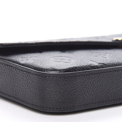 Louis Vuitton Empreinte Pochette Felicie Chain Wallet Black 10 of 11
