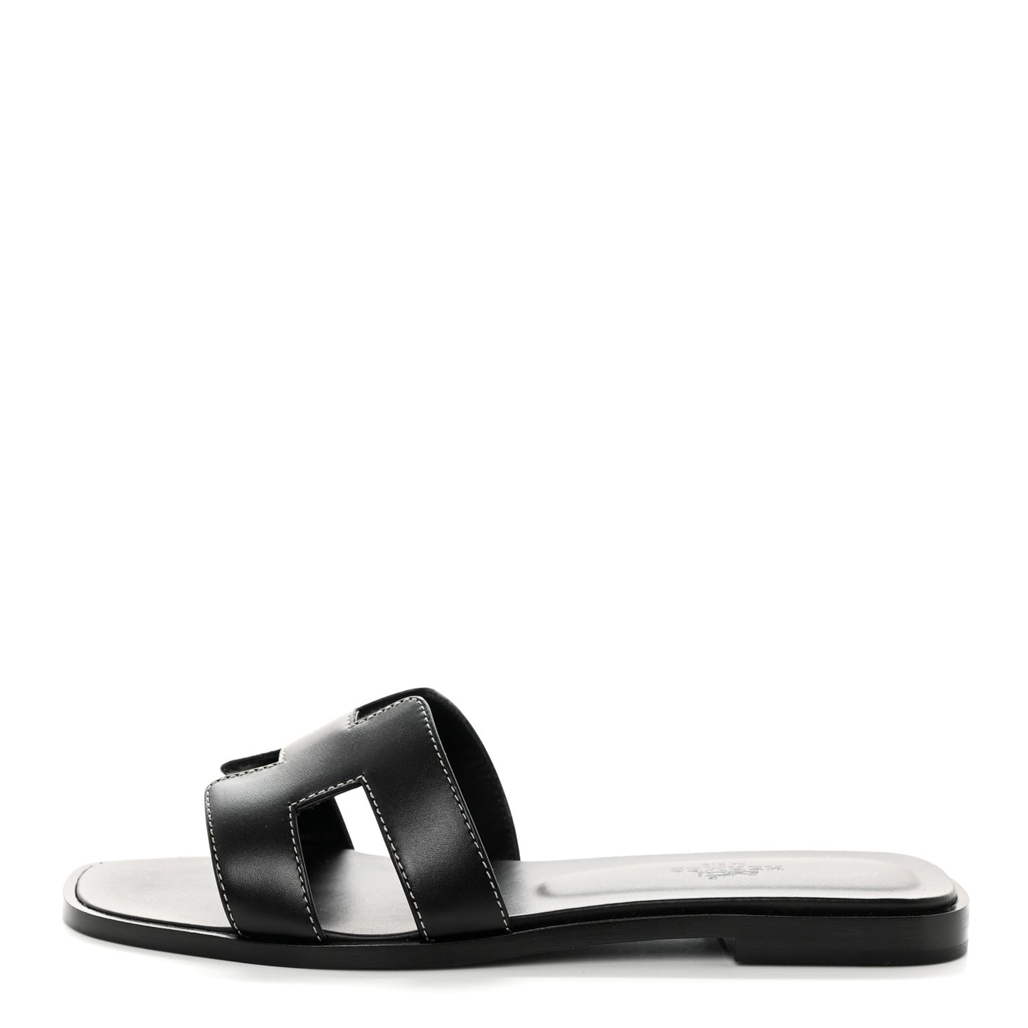 Box Calfskin Oran Sandals 36 Black