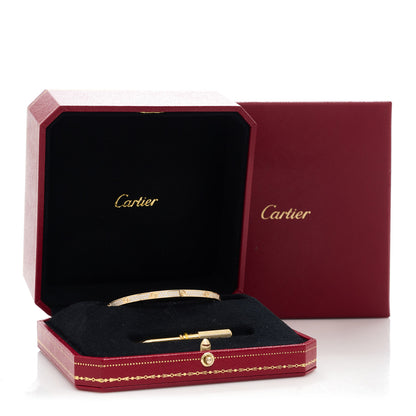 Cartier 18K Yellow Gold Diamond Small LOVE Paved Bracelet 17 5 of 5