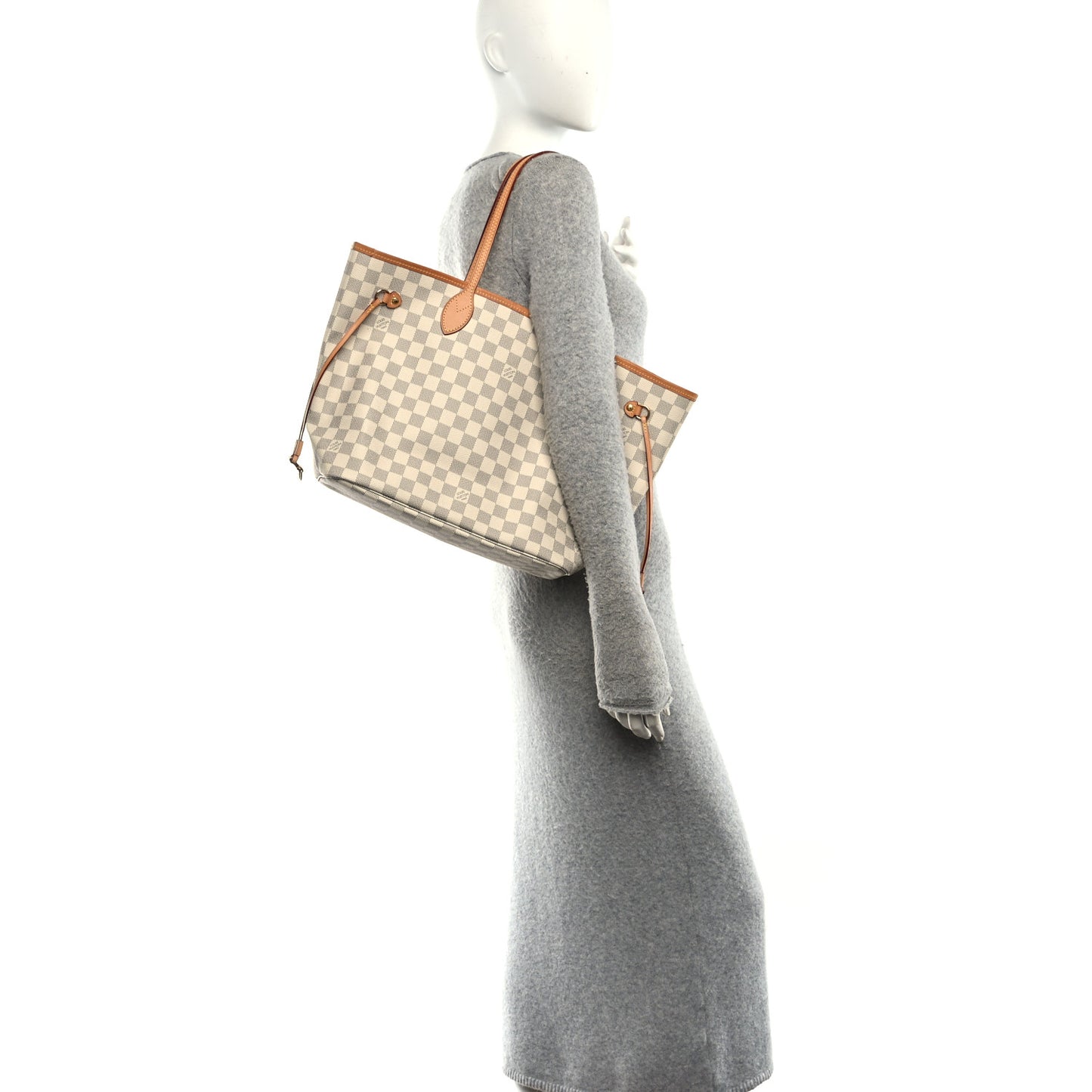 Damier Azur Neo Neverfull MM Rose Ballerine