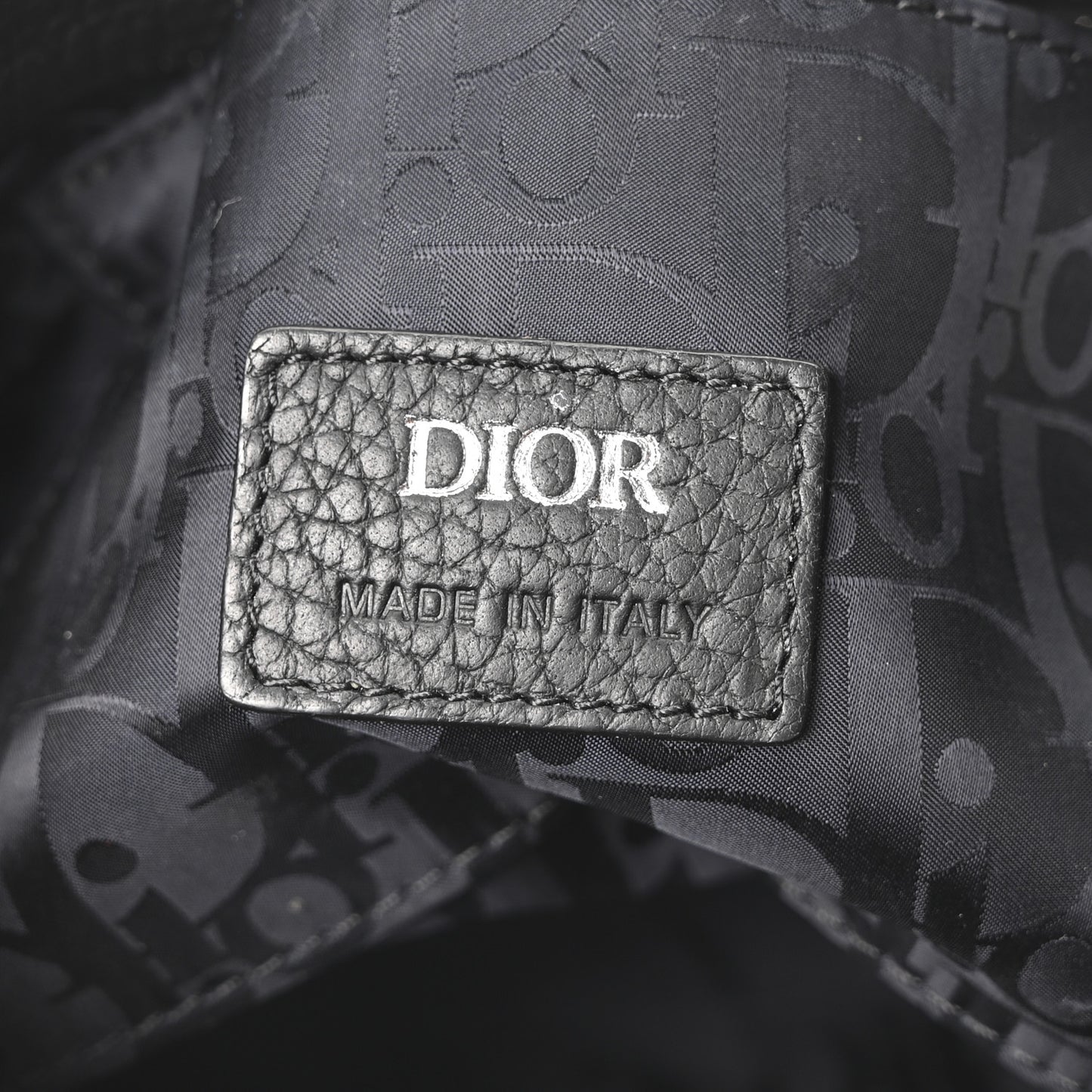 Grained Calfskin Mini Soft Saddle Bag Black