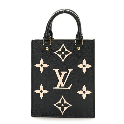 Louis Vuitton Empreinte Monogram Giant Petit Sac Plat Black Beige 1 of 8
