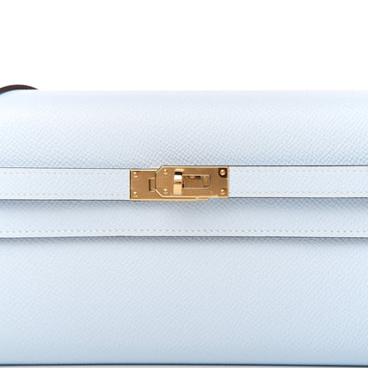 Hermes Epsom Kelly Wallet To Go Bleu Brume 9 of 10