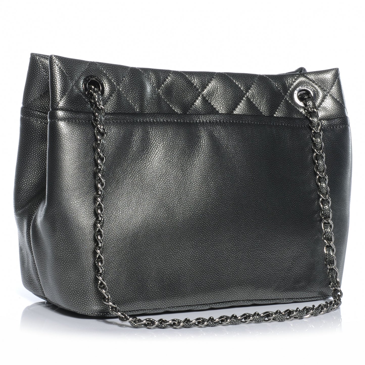 Caviar Timeless CC Tote Dark Silver