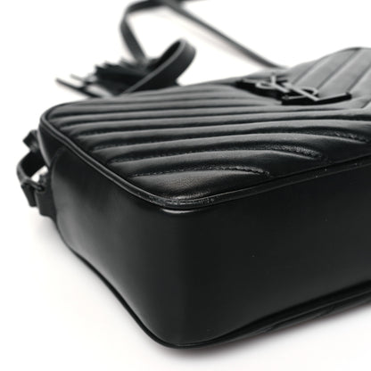 Saint Laurent Calfskin Matelasse Monogram Monochrome Lou Camera Bag Black 9 of 13