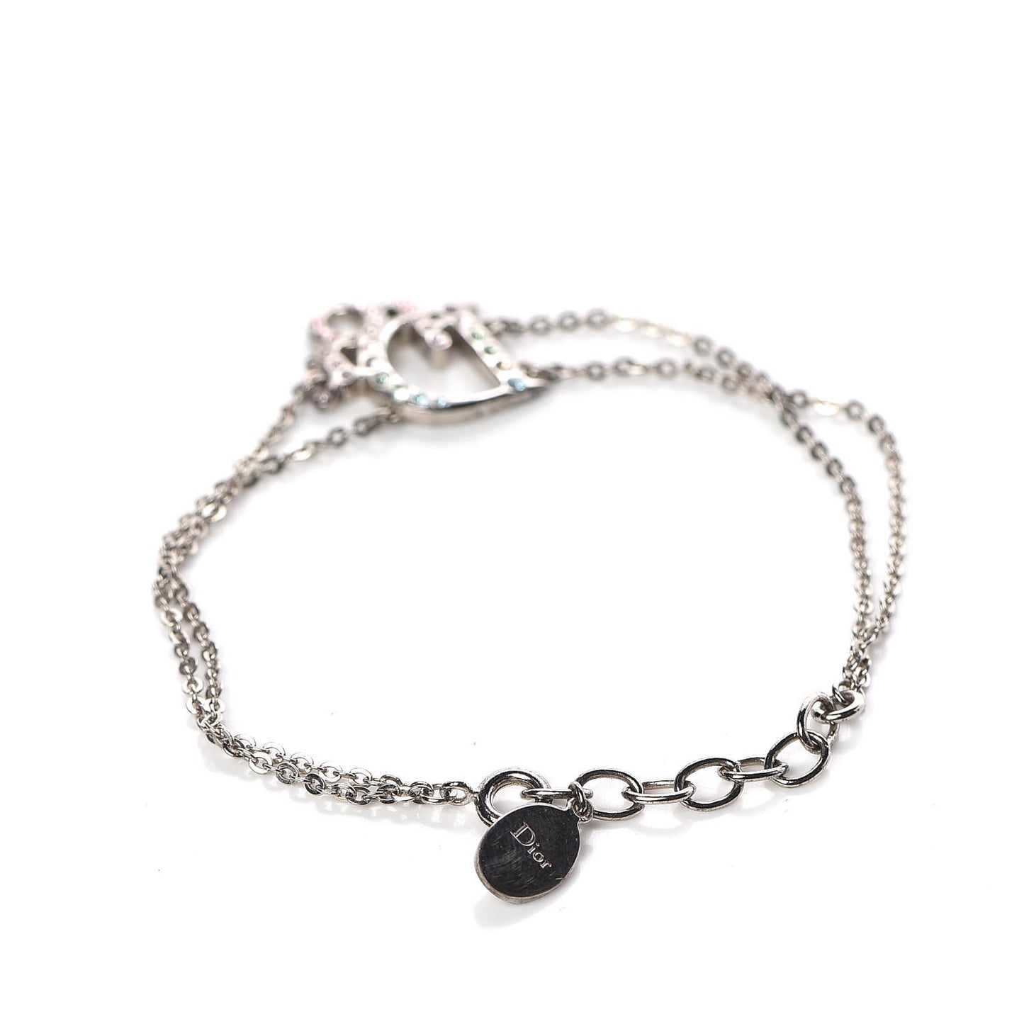 Crystal Logo Bracelet Silver Multicolor