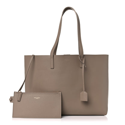 Saint Laurent Calfskin Large Shopping Tote Dark Beige 1 of 13