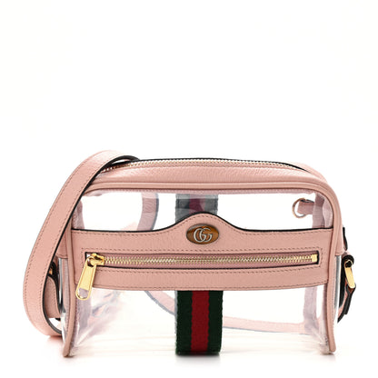 Gucci Vinyl Web Mini Ophidia Transparent Shoulder Bag Perfect Pink 1 of 10