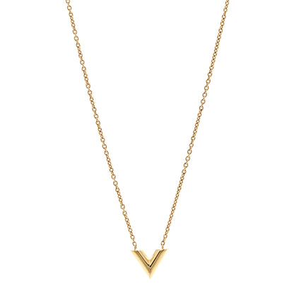 Louis Vuitton Essential V Necklace Gold 1 of 6