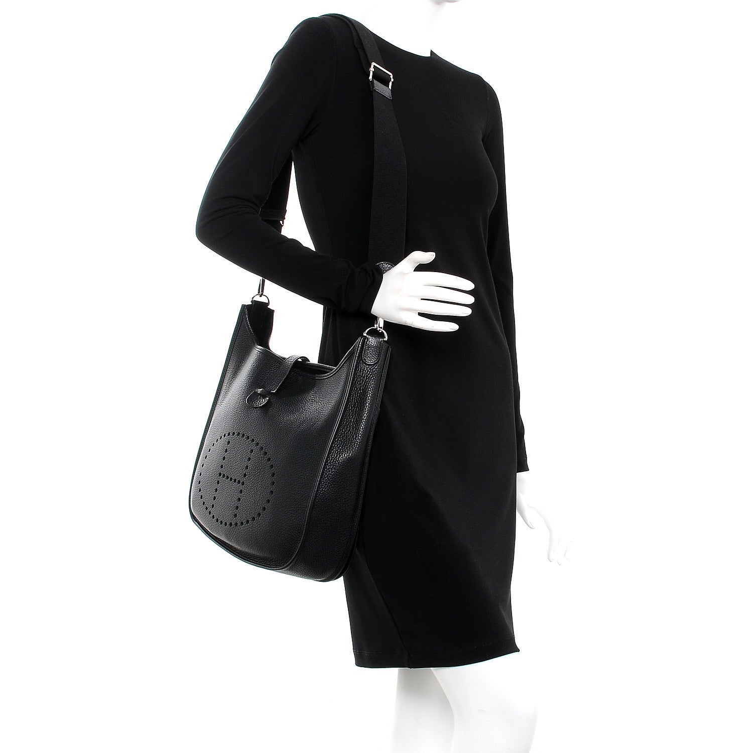 Hermes Taurillon Clemence Evelyne III GM Black 2 of 8