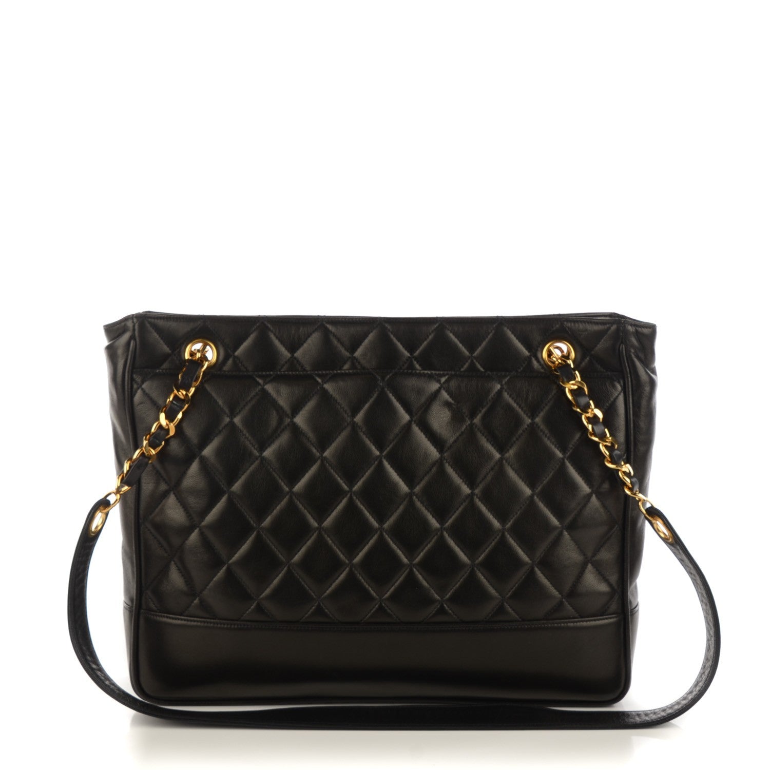 Chanel Quilted Lambskin Shopping Tote Black 1 of 8