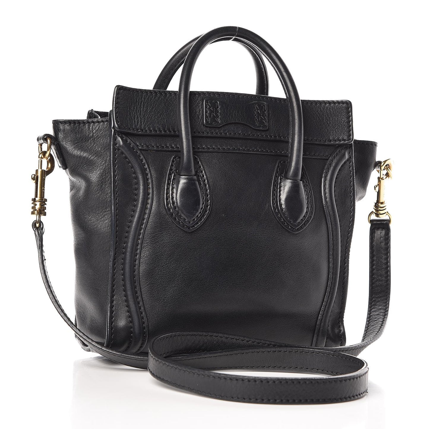 Smooth Calfskin Nano Luggage Black