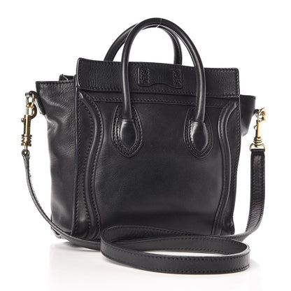 Celine Smooth Calfskin Nano Luggage Black 3 of 14