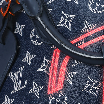 Louis Vuitton Monogram Upside Down Keepall Bandouliere 50 Ink 10 of 11