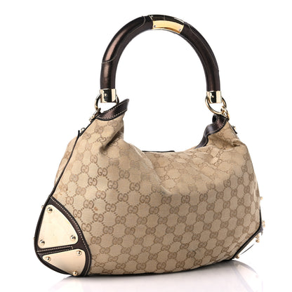 Gucci Monogram Mink Indy Small Top Handle Bag Metallic 3 of 13