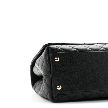 Chanel Caviar Quilted Small Coco Handle Flap Black 9 of 10
