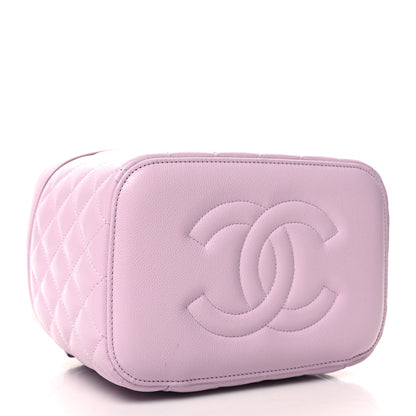Chanel Caviar Quilted Large Vanity Pouch Light Purple 5 of 11
