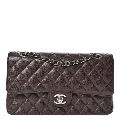 Chanel Caviar Quilted Medium Double Flap Brown 1 of 10