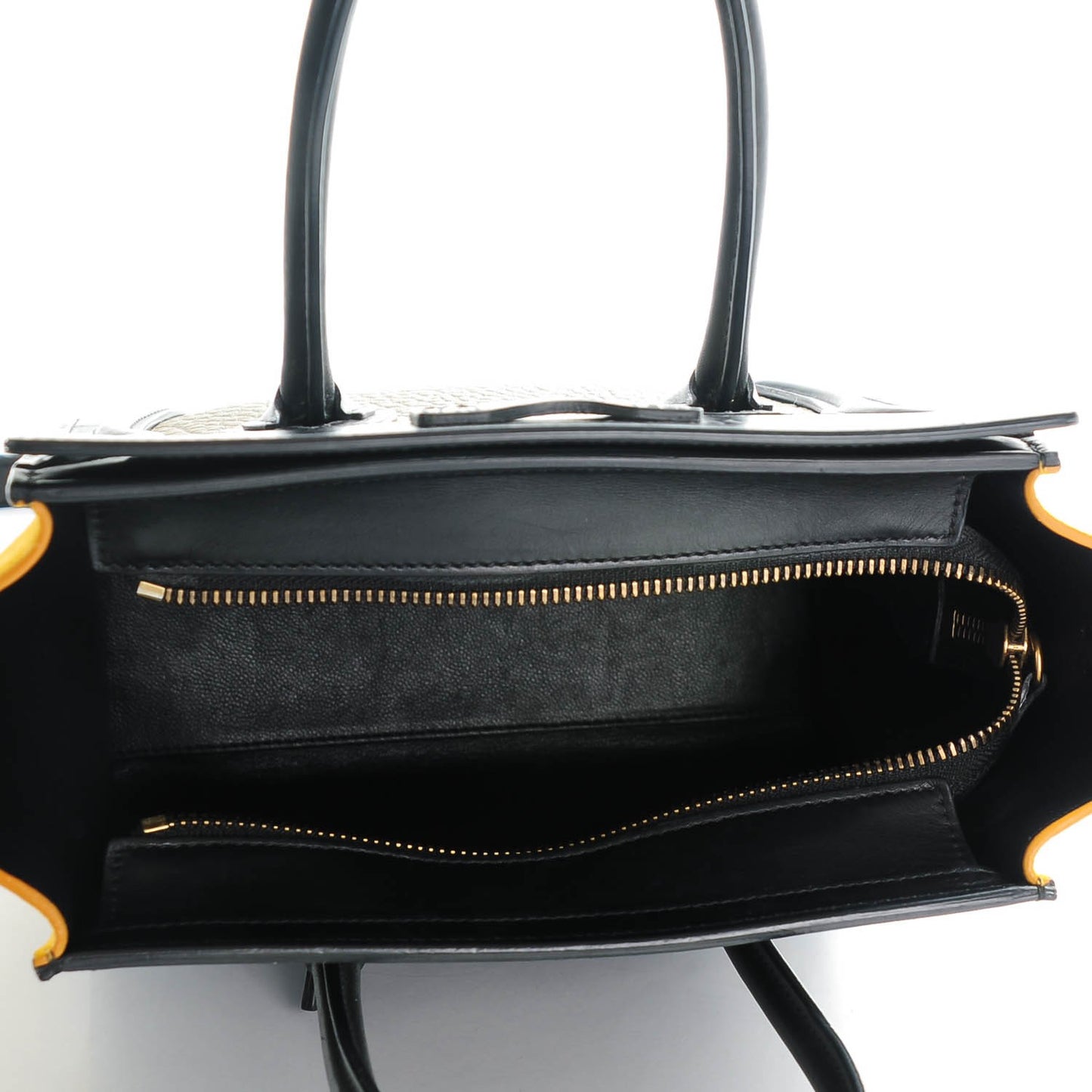 Bullhide Calfskin Suede Nano Tri-Color Luggage Amber