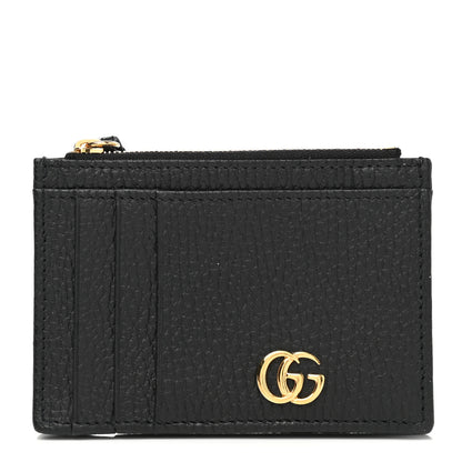 Gucci Dollar Calfskin GG Marmont Coin Case Card Holder Black 1 of 7