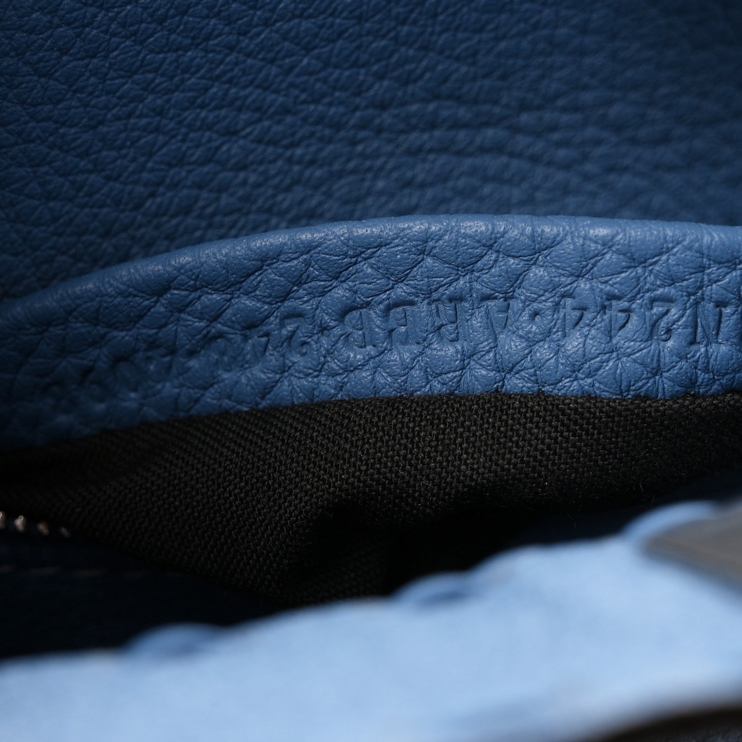 Cuoio Romano Selleria Macro Stitchings Mini Peekaboo Iconic Satchel Placca Argento Blue