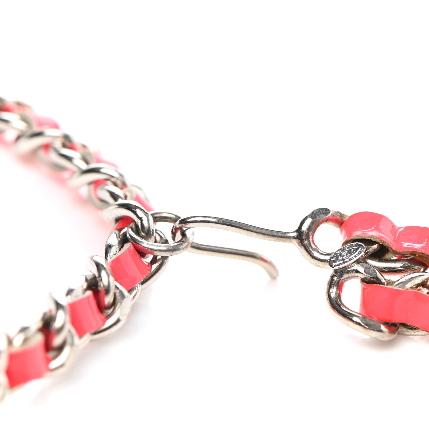 Chanel Lambskin Enamel CC Chain Belt Pink 4 of 5
