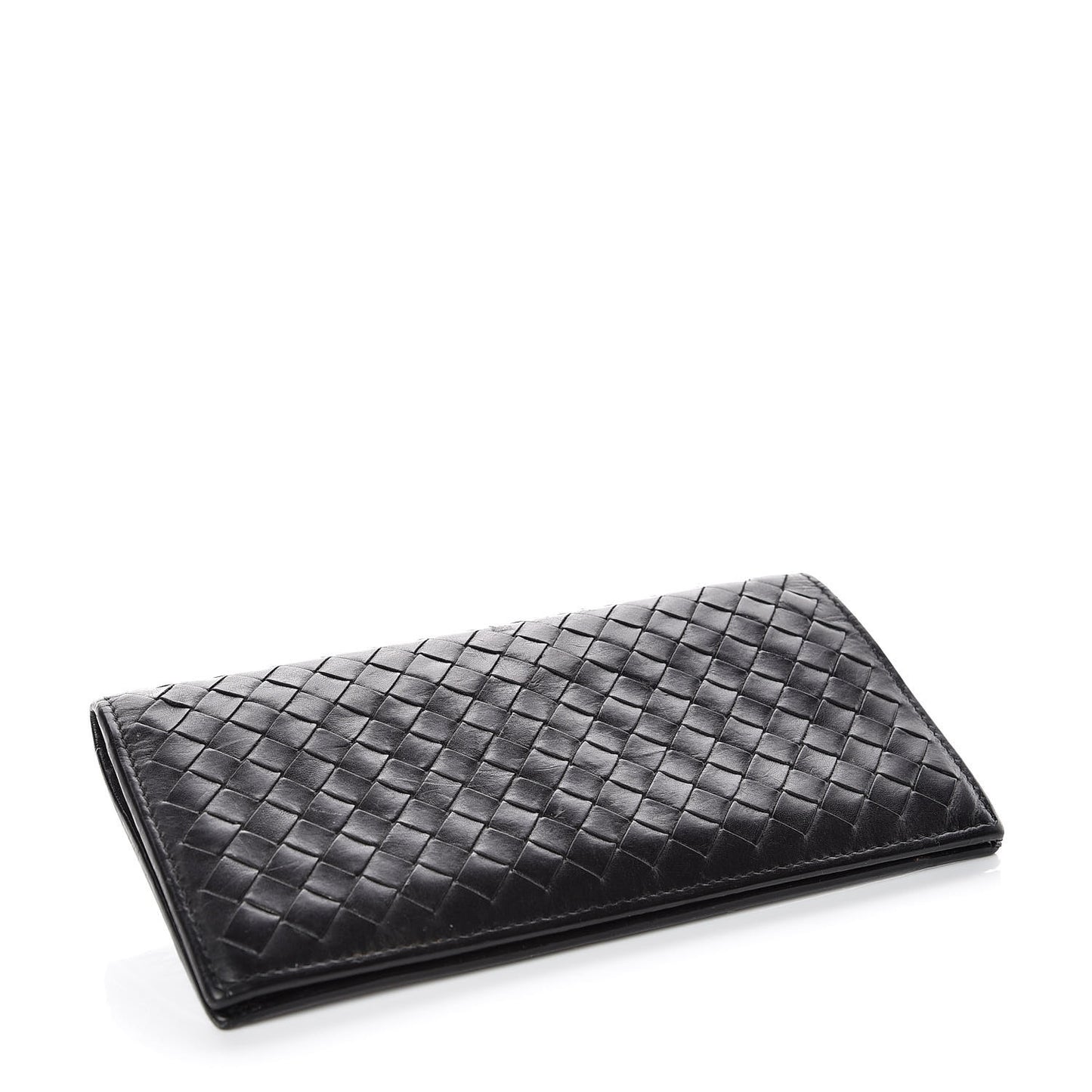 Nappa Intrecciato Flap Wallet Black