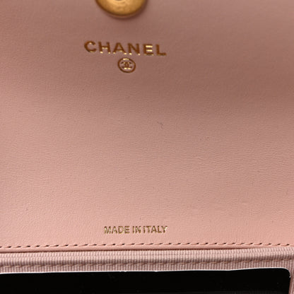 Chanel Lambskin Quilted Chanel 19 Flap Clutch Light Pink 7 of 9