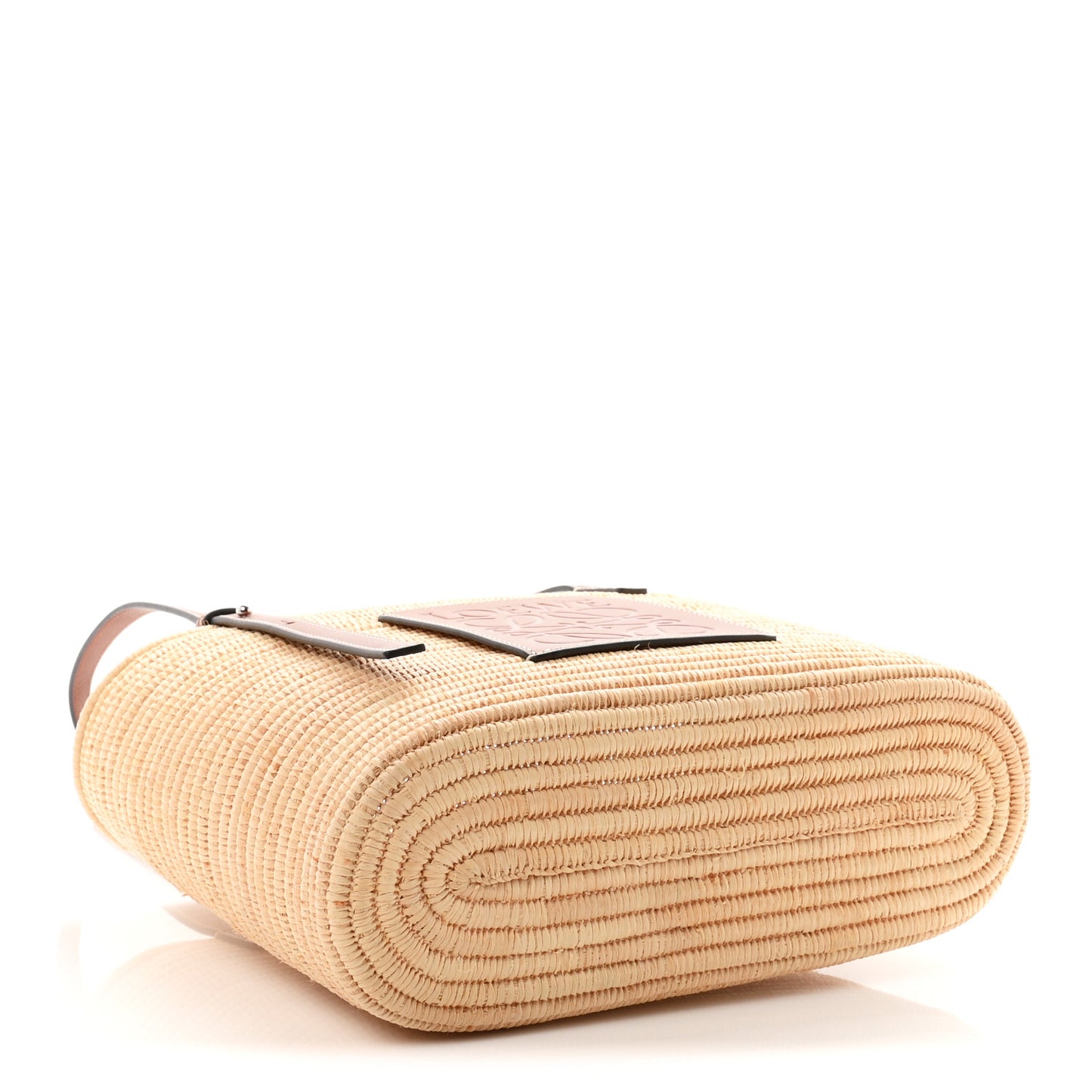Raffia Small Square Basket Tote Bag Natural Tan